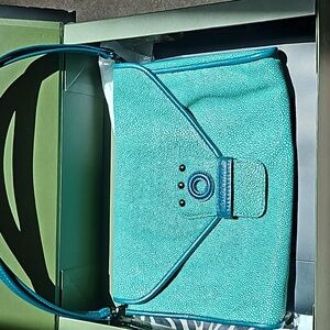 NWT Longchamp Kate Moss Shoulder/Clutch Bag Emerald, Kate Moss Zebra print scarf